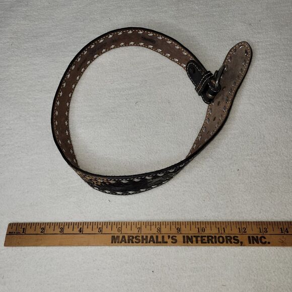 Vtg Tex Tan Belt Womens Sz 20 Barbie Buckle Genuine Cowhide 022101 Made In USA - Picture 11 of 16